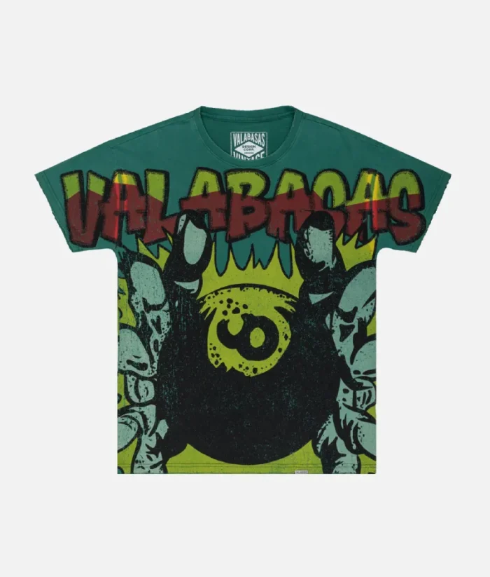 Valabasas 8Ball Vintage Grass Green T Shirt (1)