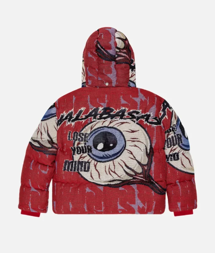 Valabasas Iq Red Tapestry Puffer Jacket (1)