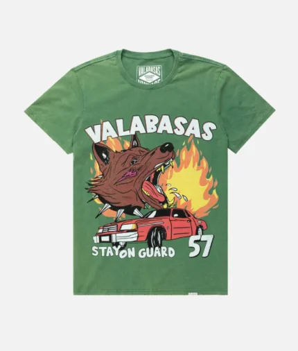 Valabasas On Guard Vintage Grass Green T Shirt (2)