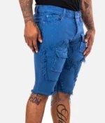 Valabasas Santorini Blue Denim Shorts (3)